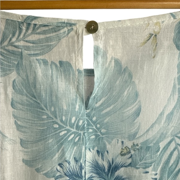 NWOT Lungo L’arno Linen Floral Blue Maxi Dress - Picture 3 of 7